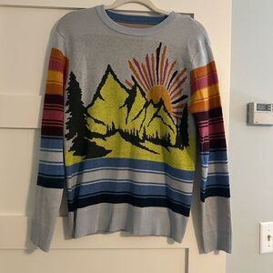 Kavu Multicolor Mountain Scene Sweater